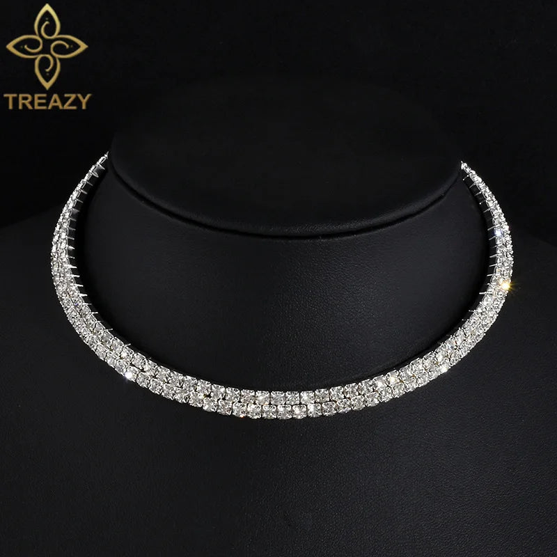 Crystal Rhinestone Choker Necklace