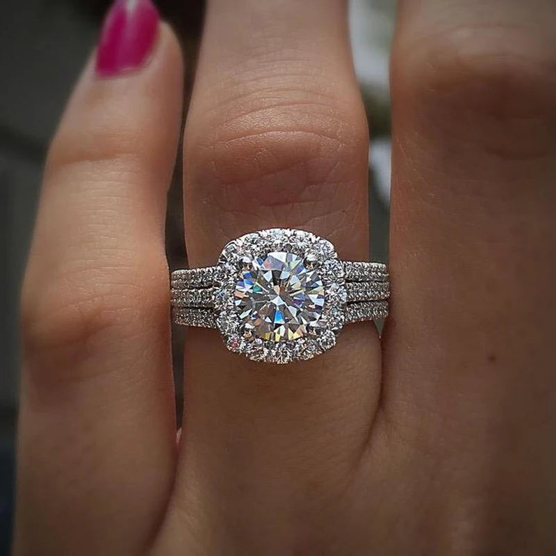 Silver Color ring Cubic zirconia