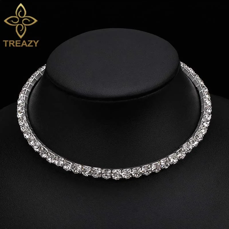 Crystal Rhinestone Choker Necklace