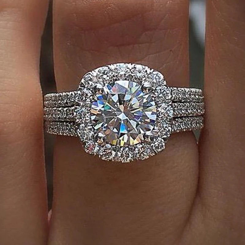 Silver Color ring Cubic zirconia