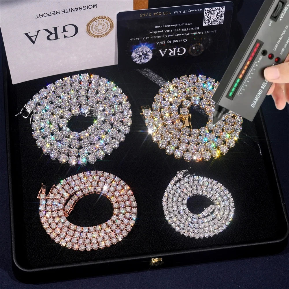 2mm Moissanite Tennis Bracelet Original s925 Sterling Silver Plated 18k White Gold