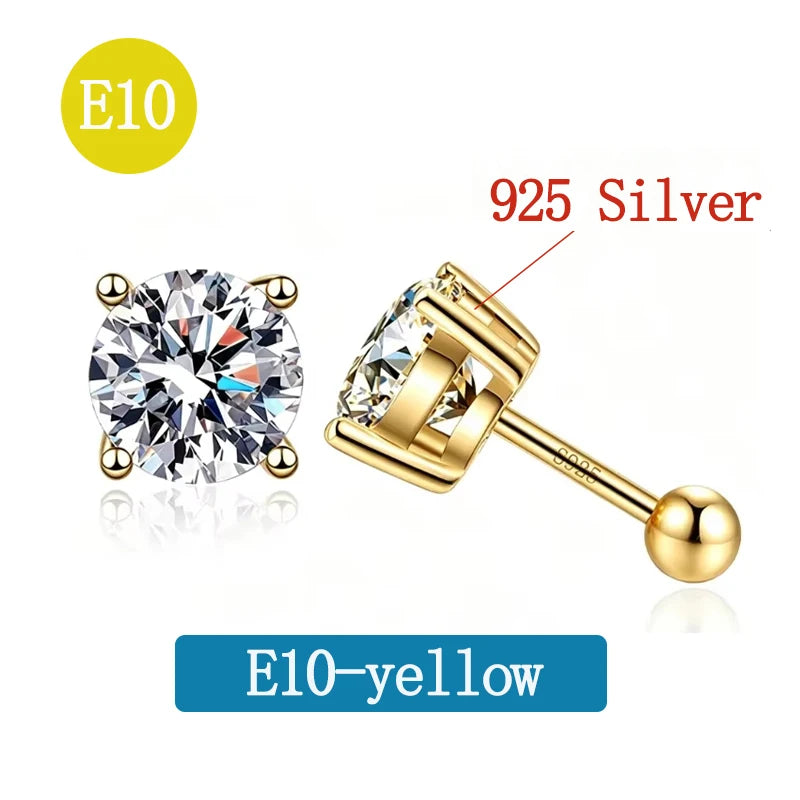 Various Styles Moissanite Earring for Women Original 925 Sterling Silver Jewelry Eye-catching Women's Moissanite Diamond Earring