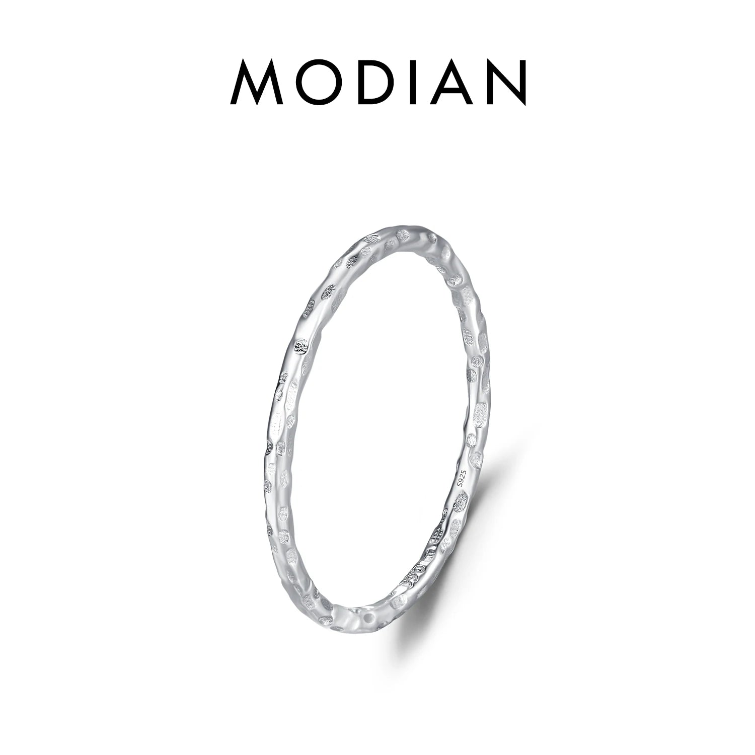 Sterling Silver Stackable Ring Classic Wave Geometric