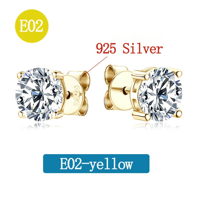 Various Styles Moissanite Earring for Women Original 925 Sterling Silver Jewelry Eye-catching Women's Moissanite Diamond Earring
