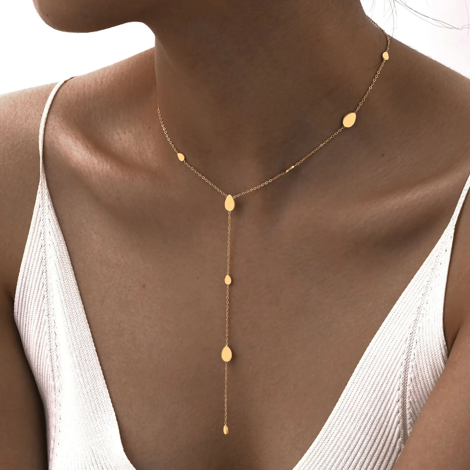 18k Gold Plated Y Lariat