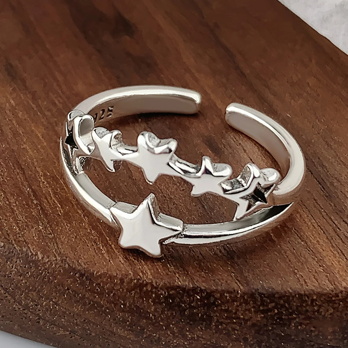 925 Sterling Silver Irregular Ring for Women Geometry Versatile Minimalism