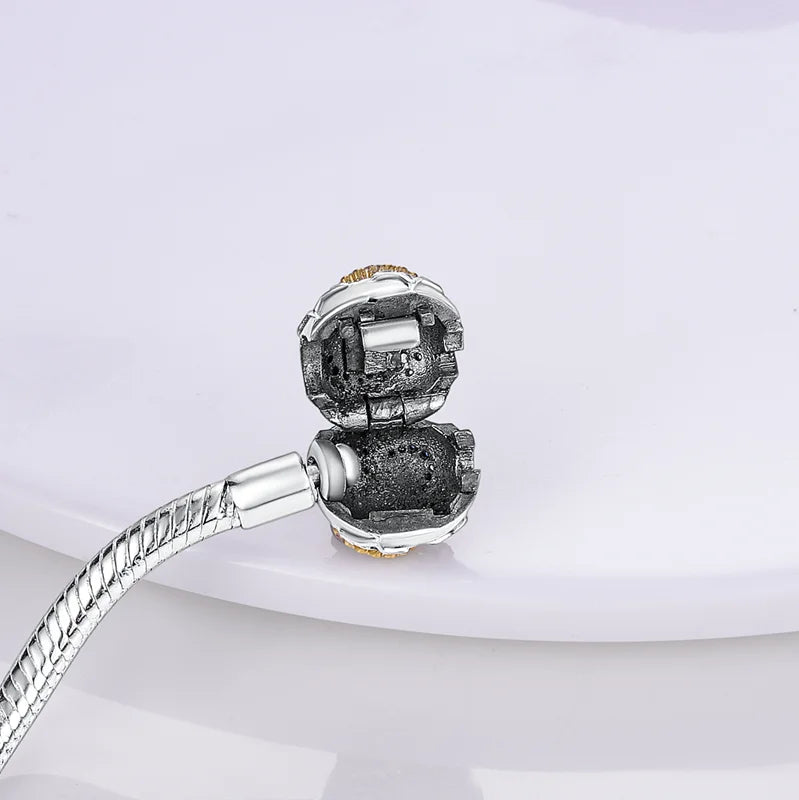 Bracelet Silver 925  17-20CM Star Moon Sun Four Leaf Clover Green Zircon