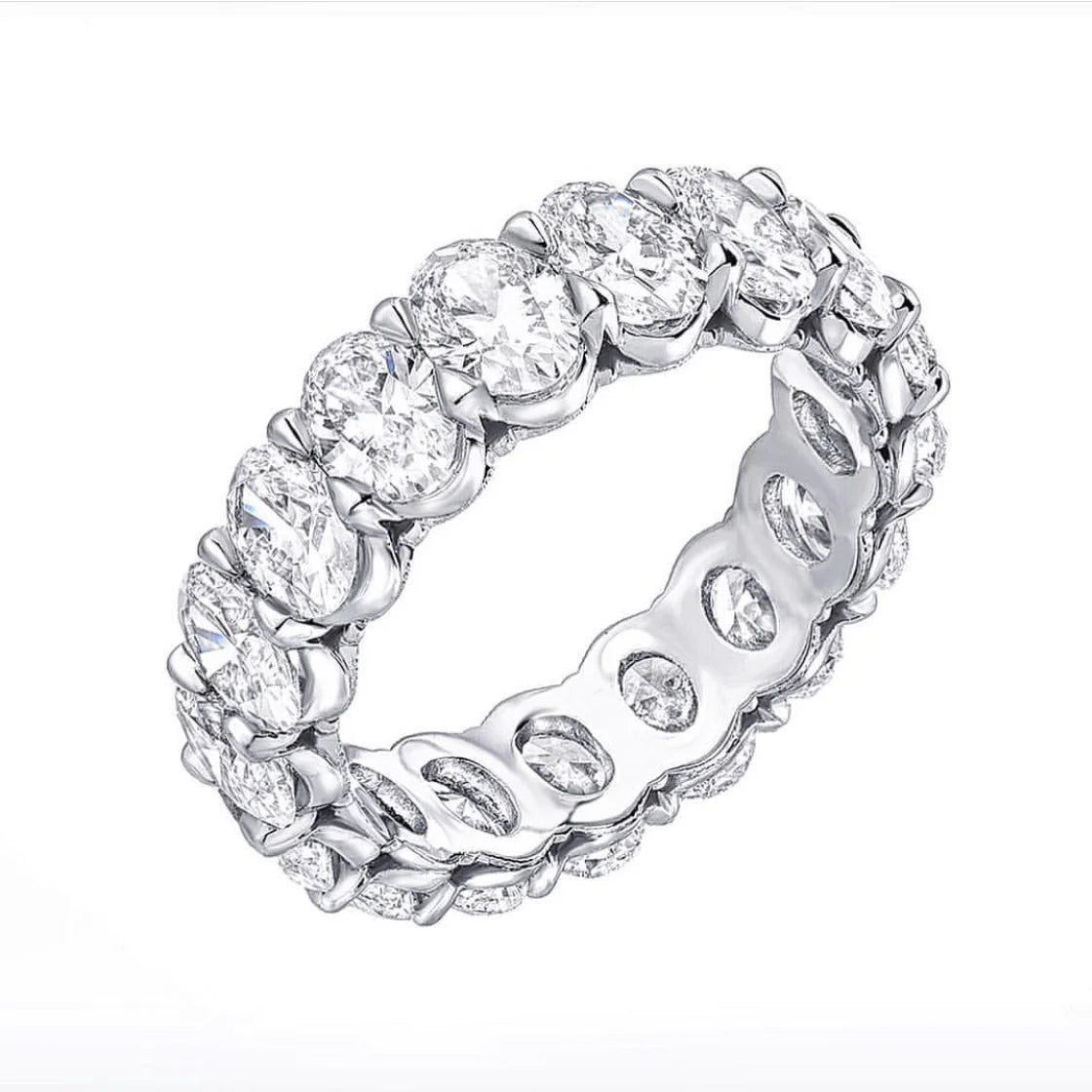Luxury 925 Sterling SILVER Oval Square Simulated Diamond Rings