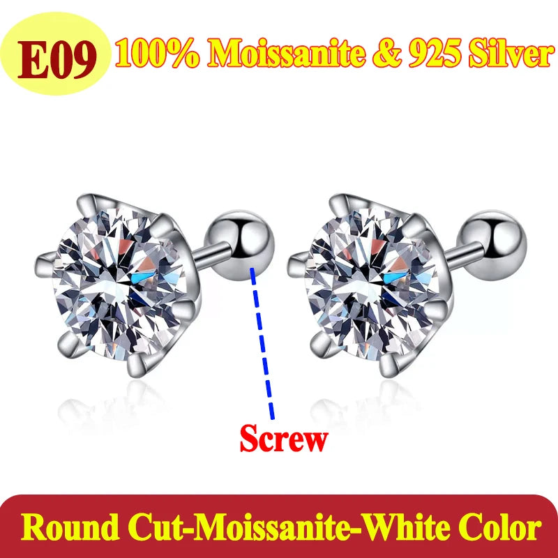 Luxury 0.5-3 Carats Marquise Heart Pear Moissanite Women Diamond Earring