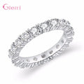 925 Silver Fancy Top Brand Stunning Stackable Zircon Paved Crystal Ring
