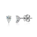 Smyoue 0.5CT 1CT Pear Cut Certified Moissanite Stud Earrings