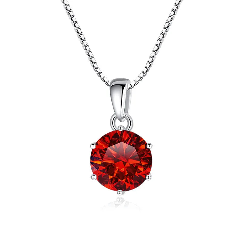 1Carat Genuine Moissanite Pendant Necklace