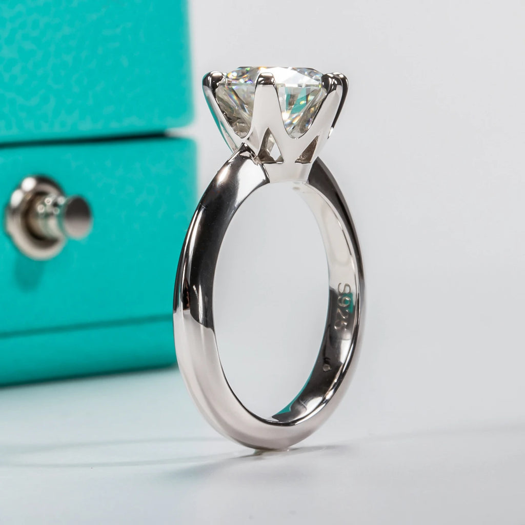 1‑5CT D Color VVS1 Moissanite Ring