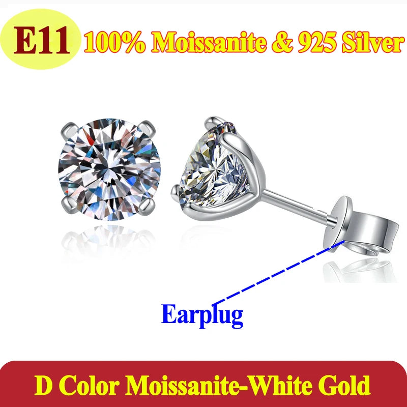Luxury 0.5-3 Carats Marquise Heart Pear Moissanite Women Diamond Earring
