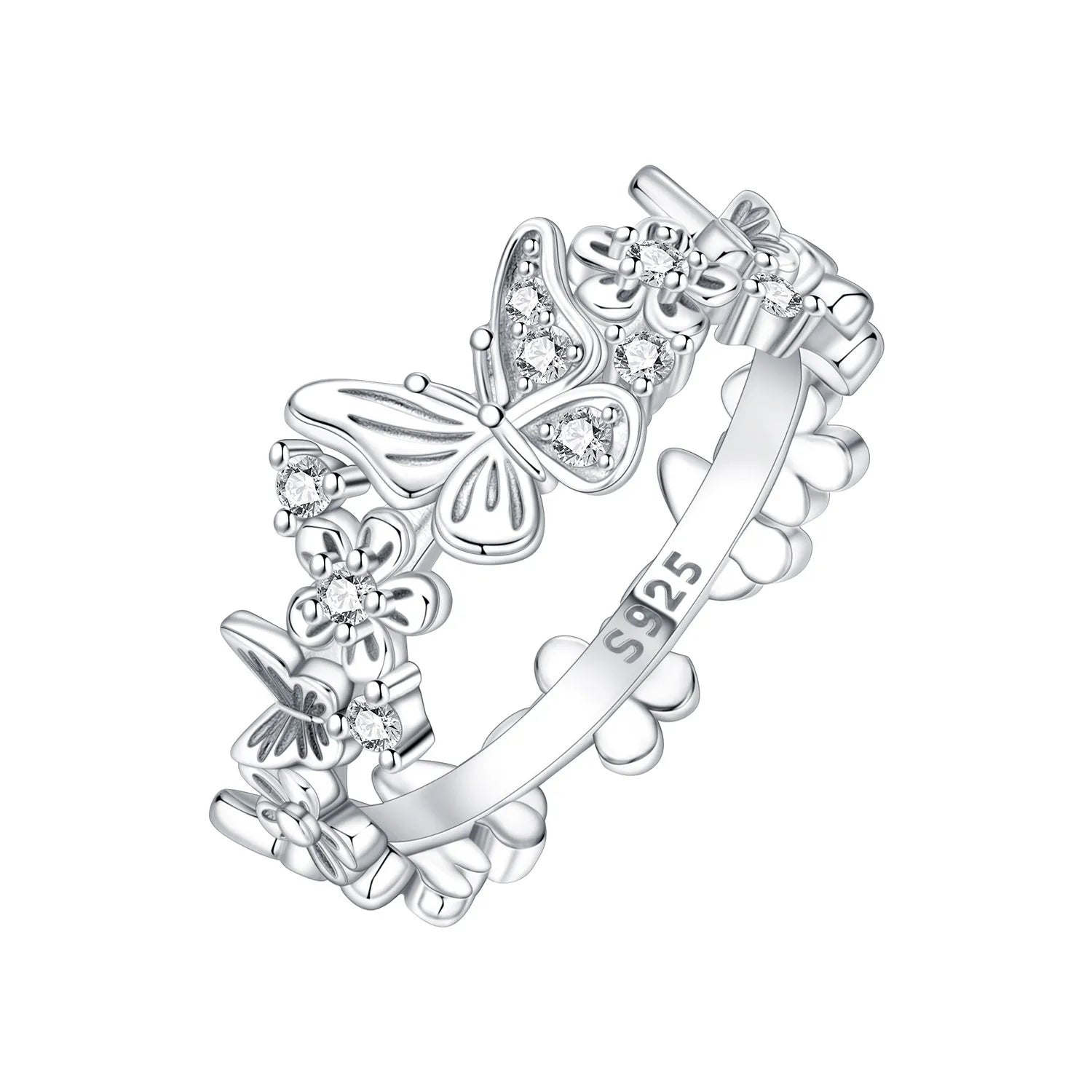 Original 925 Sterling Silver Simple Colorful Zircon