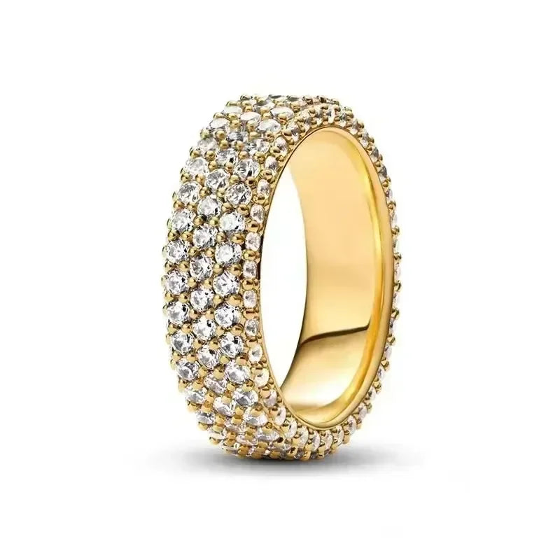 925 sterling silver exquisite gold series ring