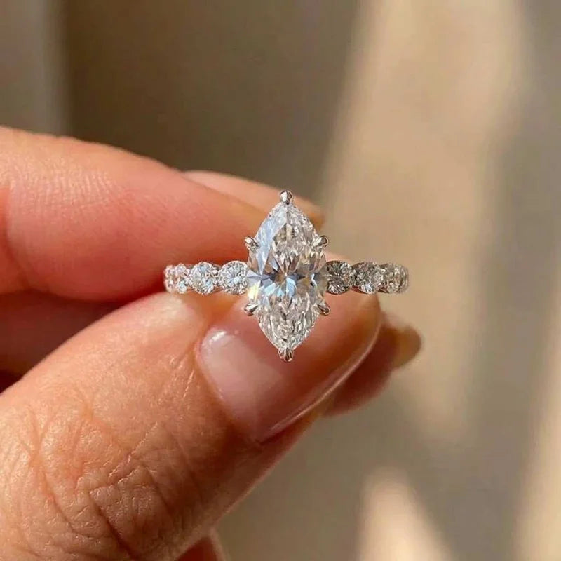925 Sterling Silver Cubic Zirconia Set Rings for Women