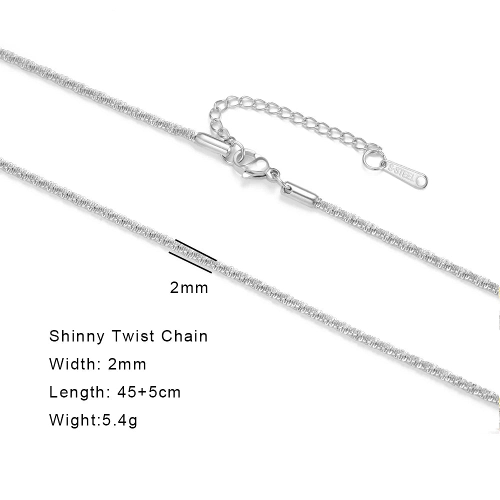 Gold Color Chain Necklace Women Minimalist Cuban Paperclip