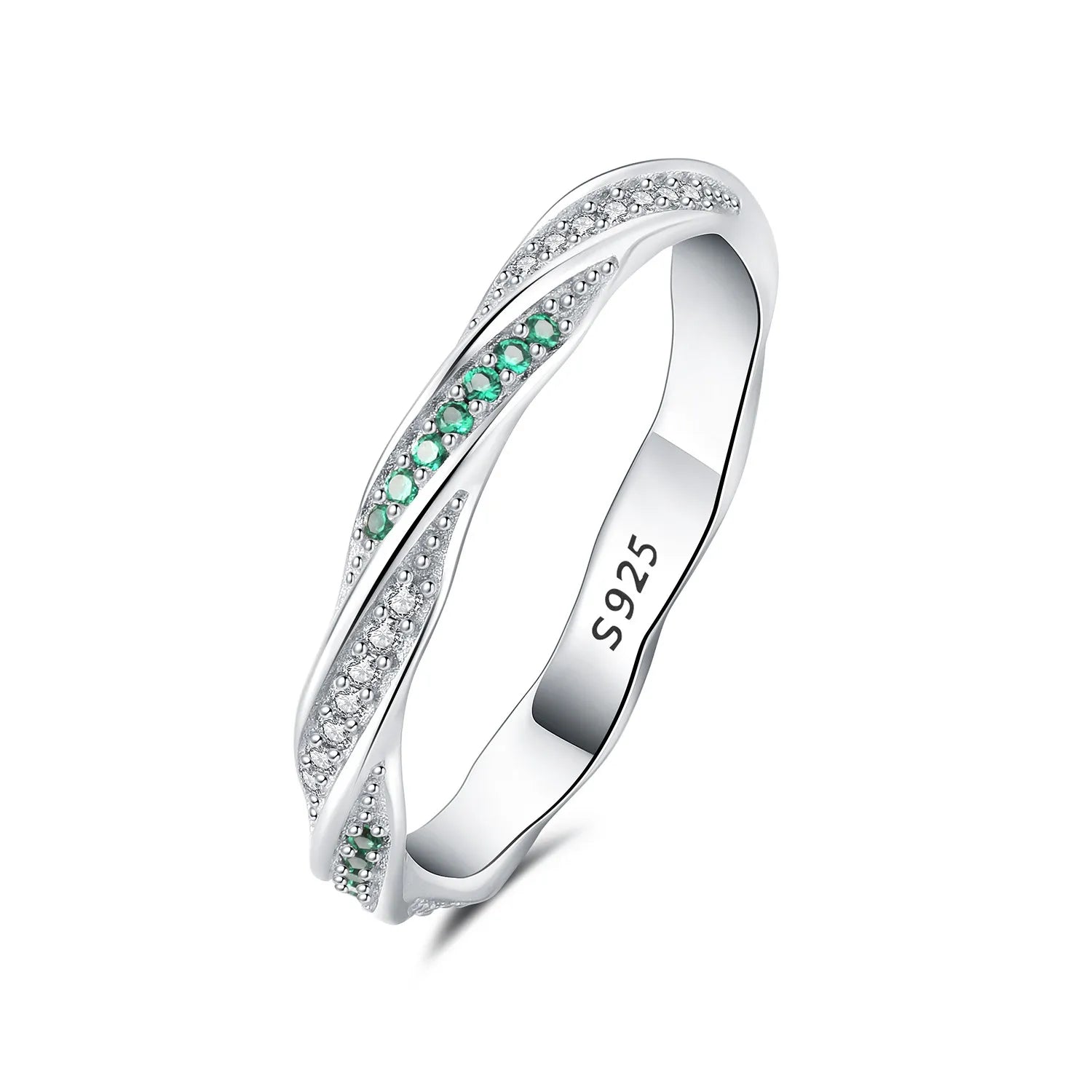 Original 925 Sterling Silver Simple Colorful Zircon
