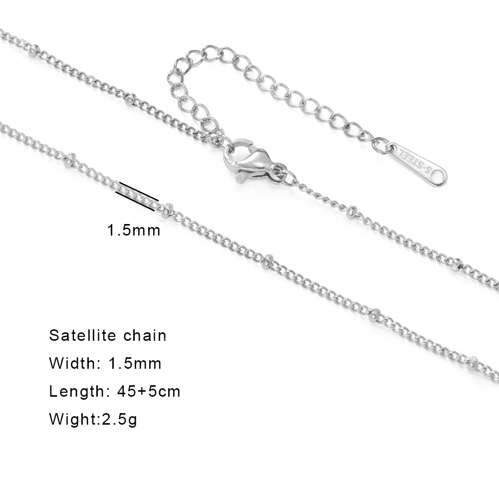 Gold Color Chain Necklace Women Minimalist Cuban Paperclip