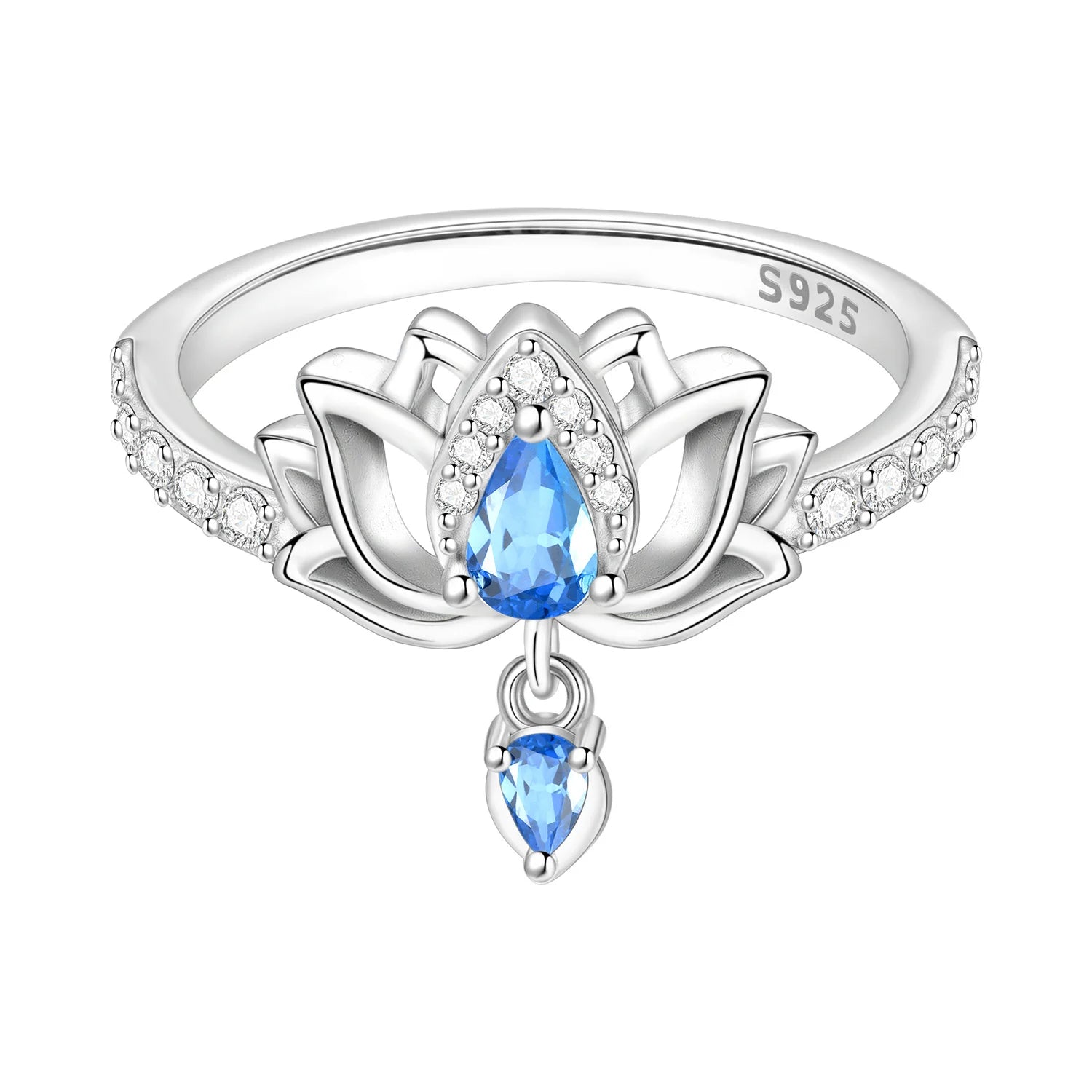 Original 925 Sterling Silver Simple Colorful Zircon