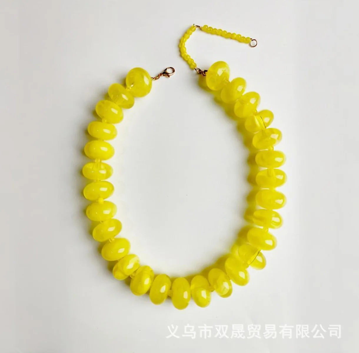 Bohemian Fashion Casual Dopamine Resin Bead Necklace Charms Chunky