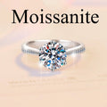 Moissanite Ring For Women 925 Silver Stone