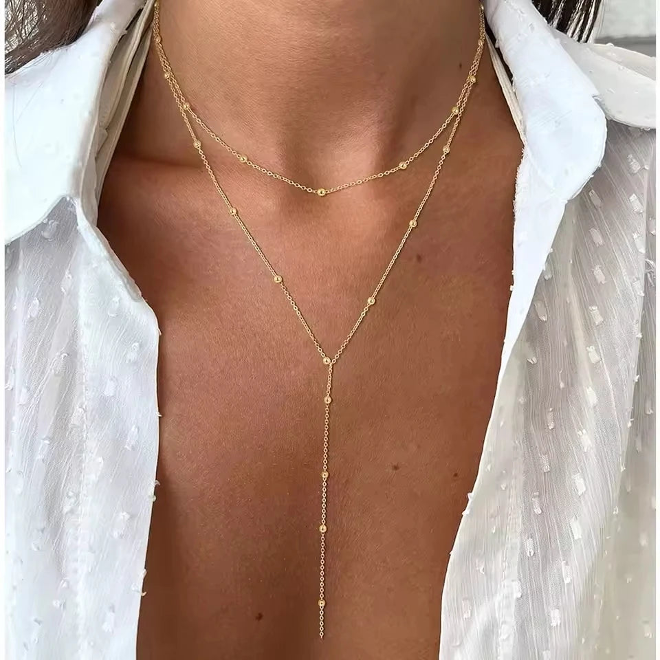 18k Gold Plated Y Lariat