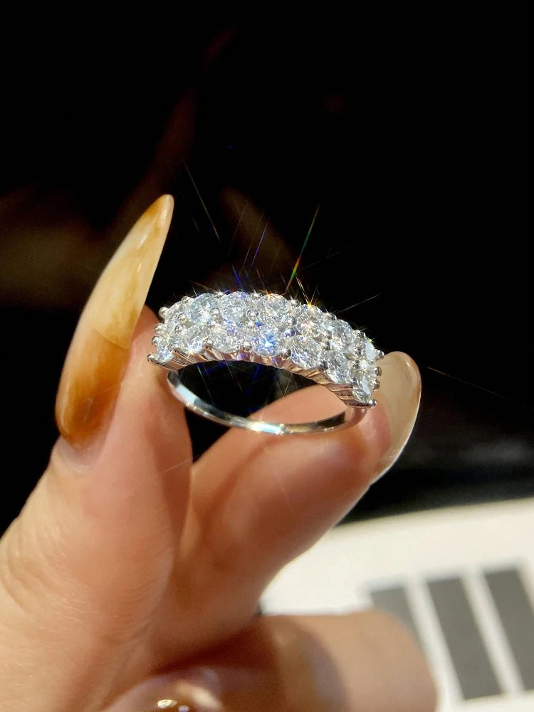 1.4ct Moissanite Diamond Ring for Women 925 Sterling Sliver