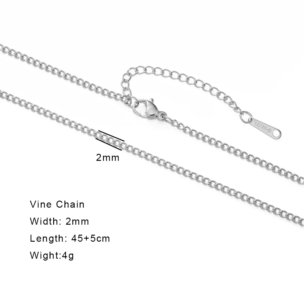 Gold Color Chain Necklace Women Minimalist Cuban Paperclip