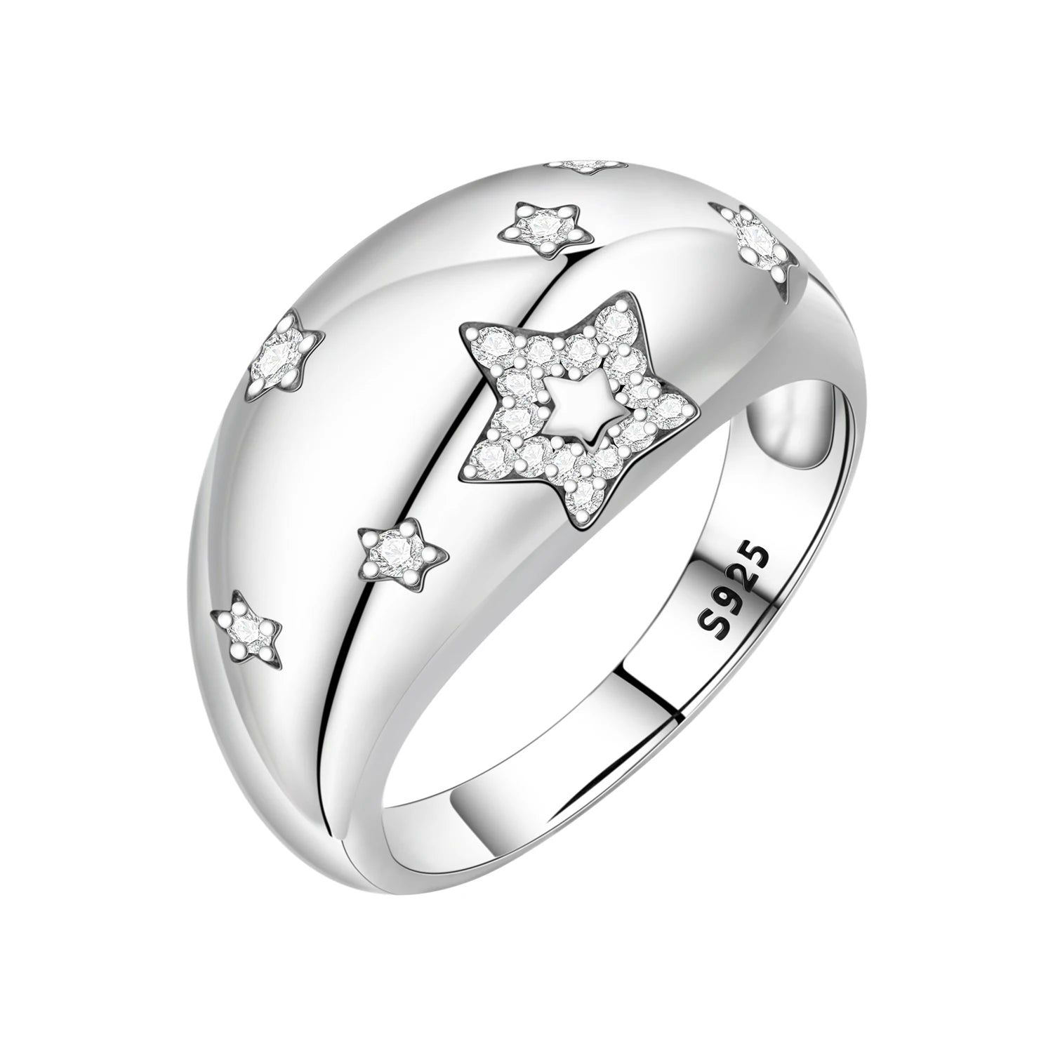 Original 925 Sterling Silver Simple Colorful Zircon