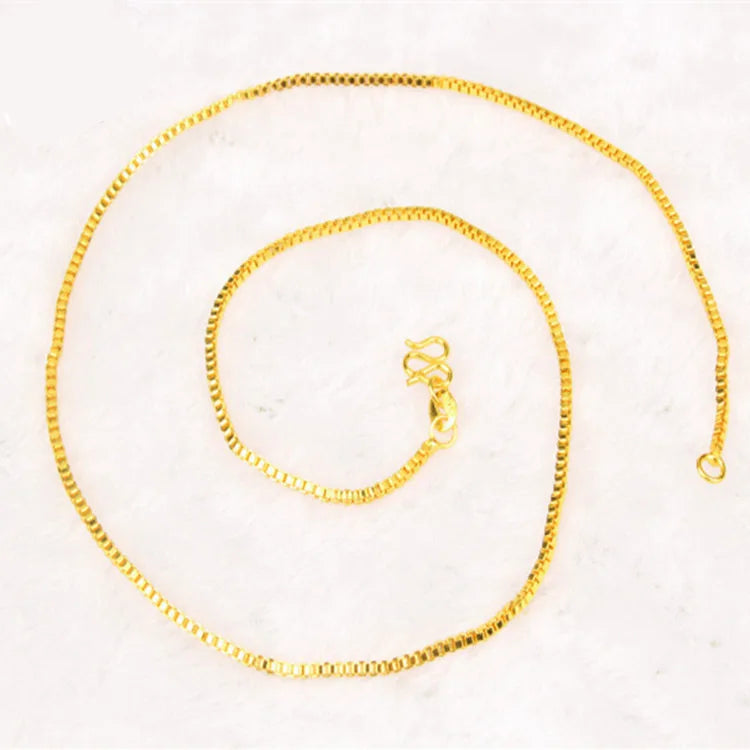 Necklace 24K Gold - Shiny links,
