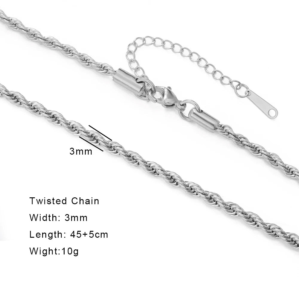 Gold Color Chain Necklace Women Minimalist Cuban Paperclip
