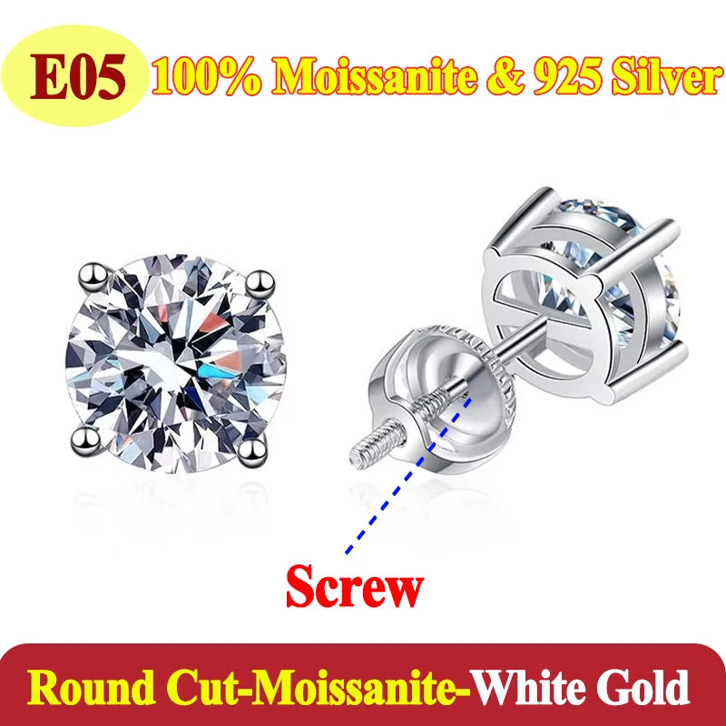 Luxury 0.5-3 Carats Marquise Heart Pear Moissanite Women Diamond Earring