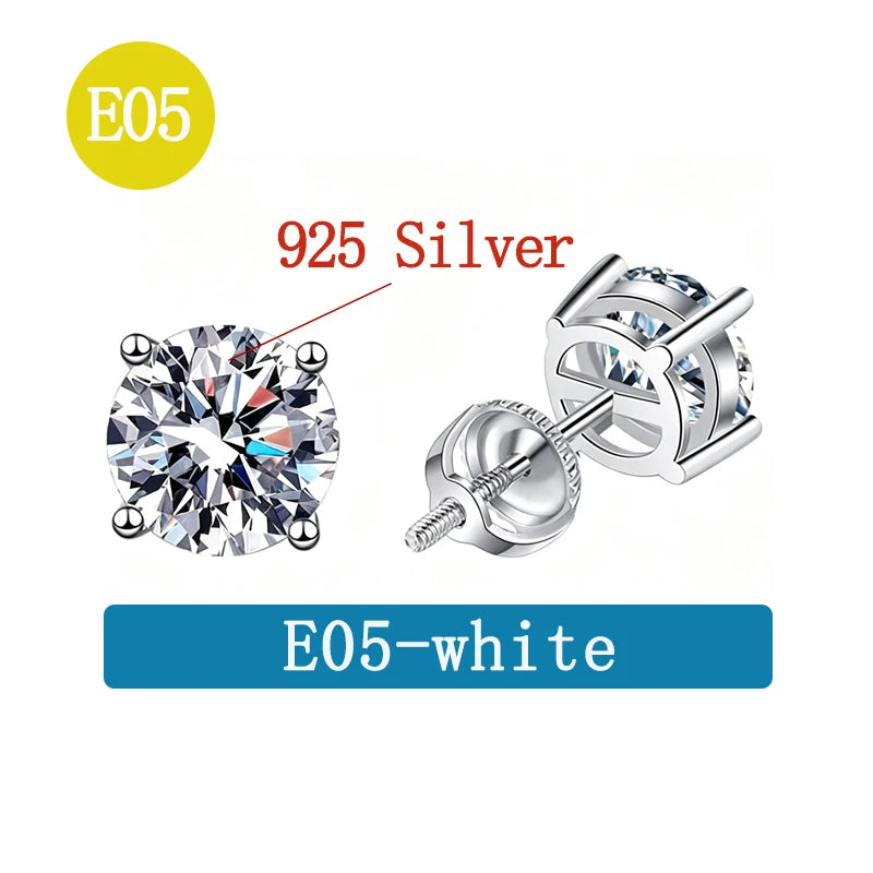 Various Styles Moissanite Earring for Women Original 925 Sterling Silver Jewelry Eye-catching Women's Moissanite Diamond Earring