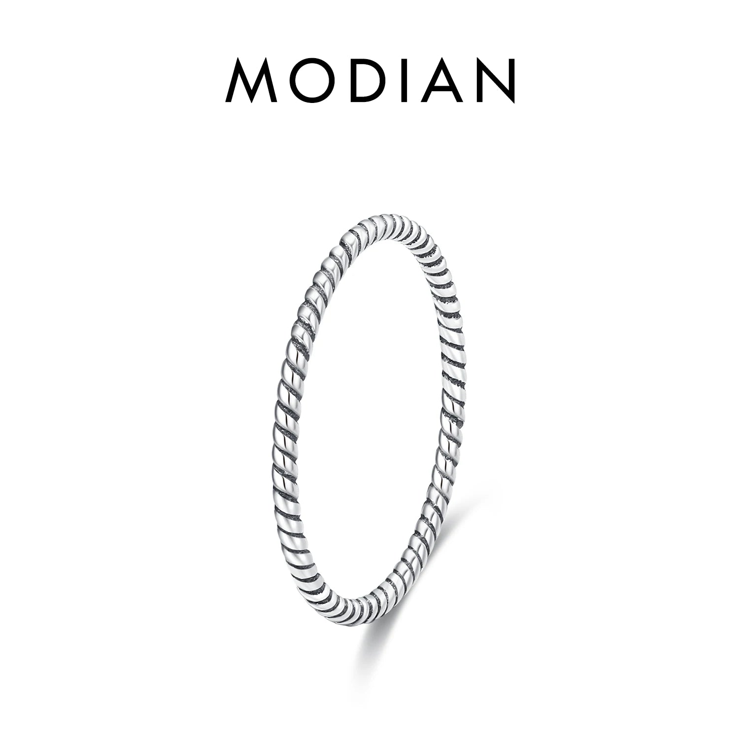 Sterling Silver Stackable Ring Classic Wave Geometric