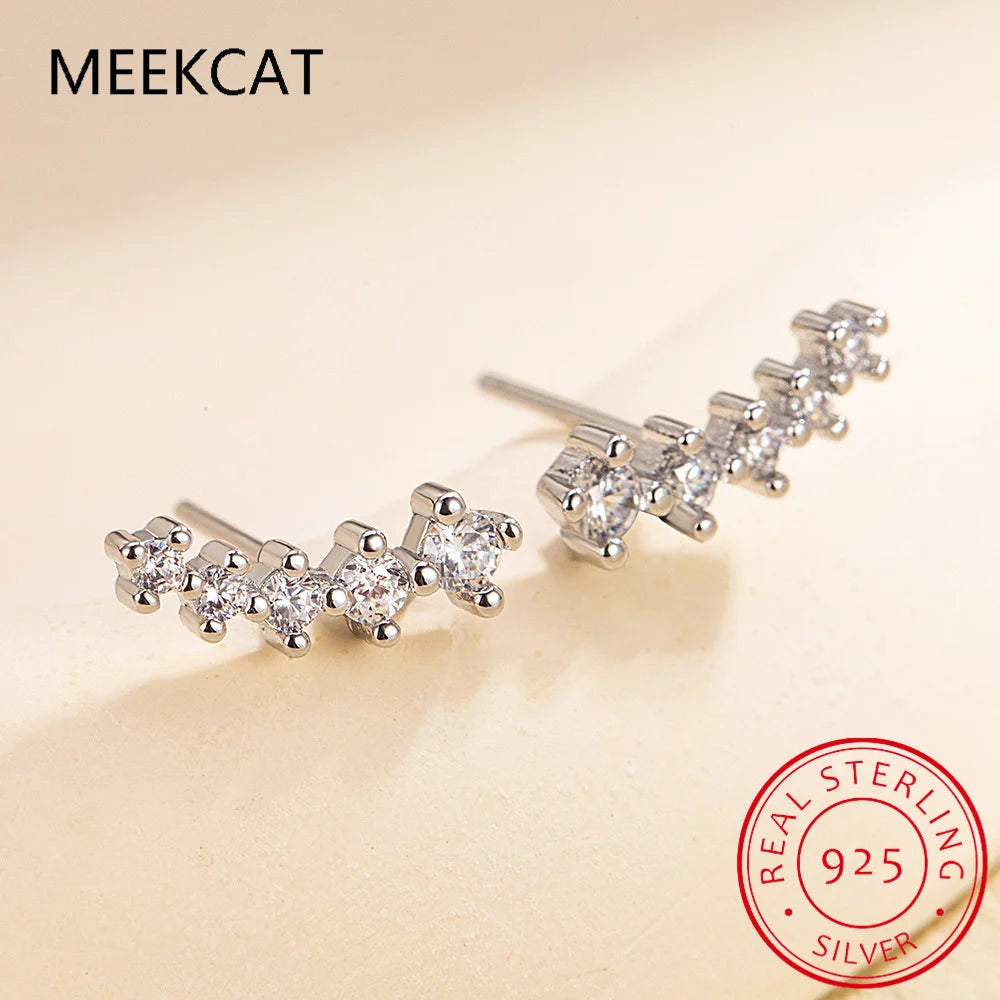 Moissanite Diamond Earrings 925 Sterling Silver Sparkling Stud Earrings