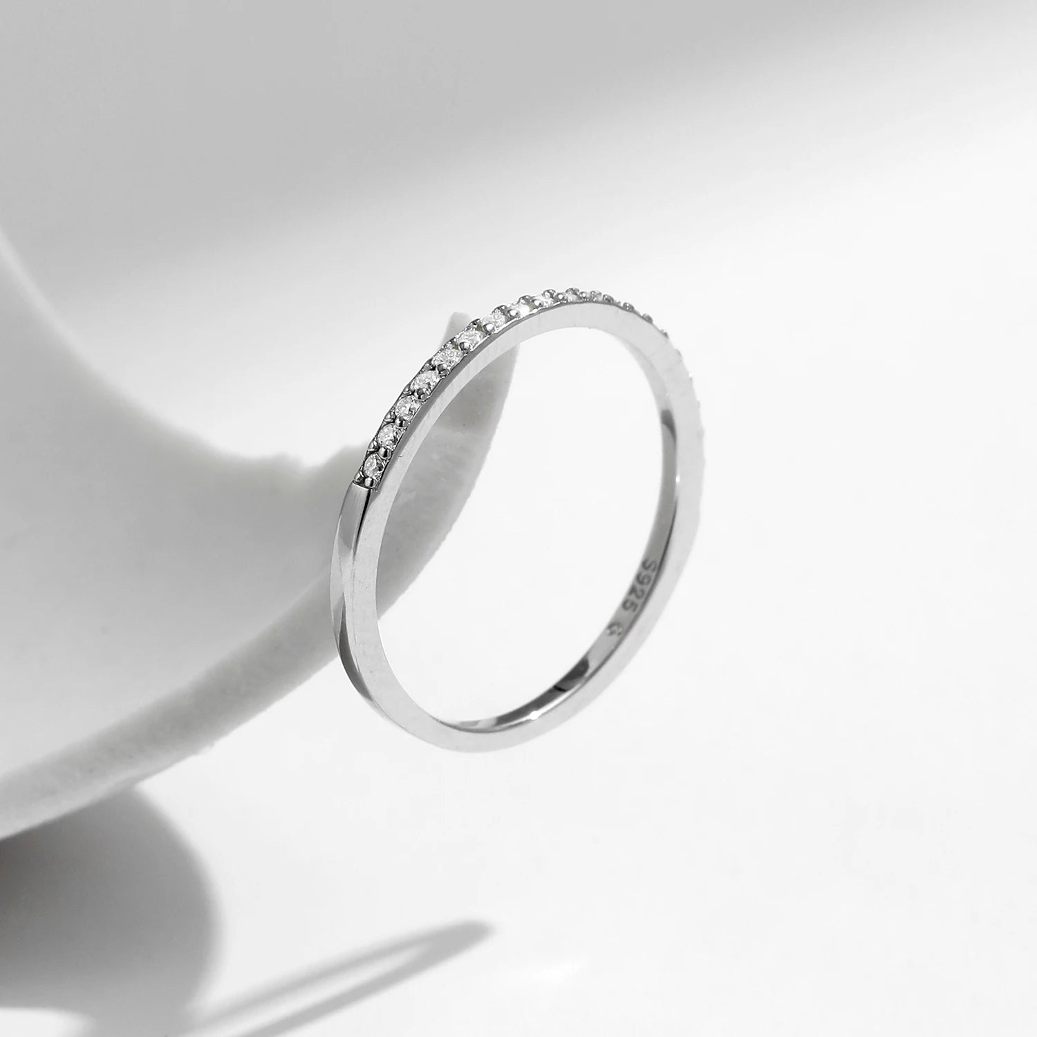 Eternity Moissanite Ring 925 Sterling Silver Sparkling