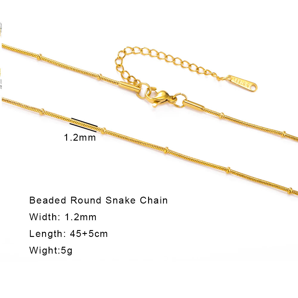 Gold Color Chain Necklace Women Minimalist Cuban Paperclip