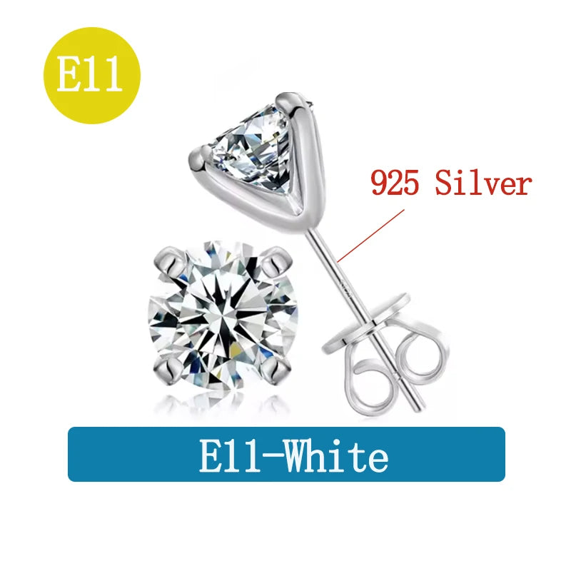 Various Styles Moissanite Earring for Women Original 925 Sterling Silver Jewelry Eye-catching Women's Moissanite Diamond Earring