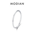 Sterling Silver Stackable Ring Classic Wave Geometric