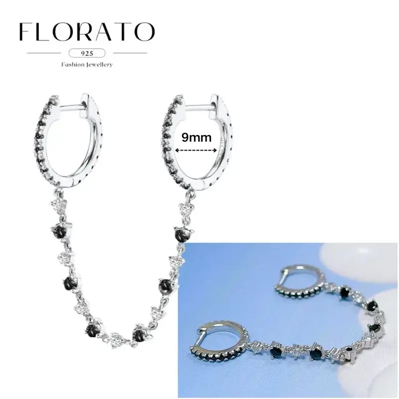 Earrings Chain Tassel Pendant Zircon