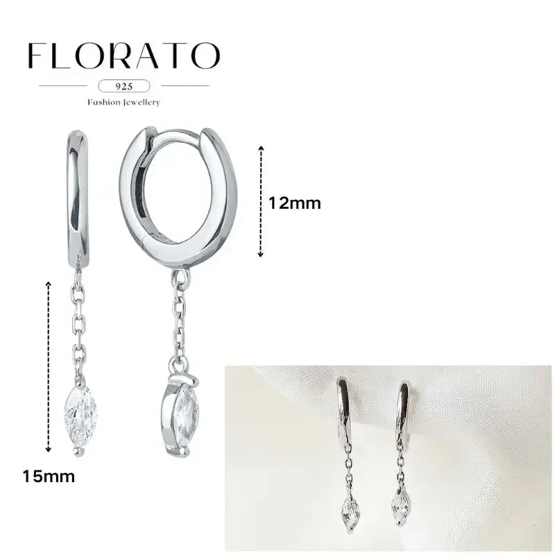 Earrings Chain Tassel Pendant Zircon