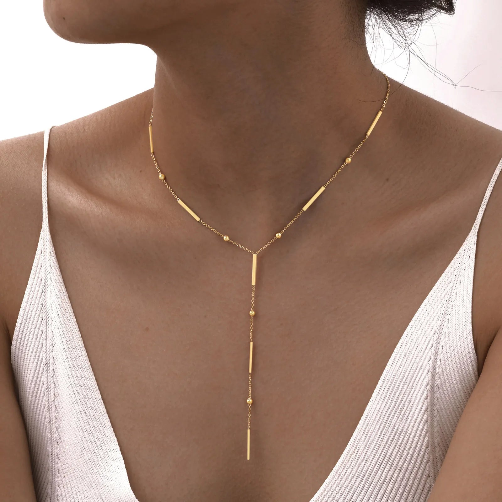 18k Gold Plated Y Lariat