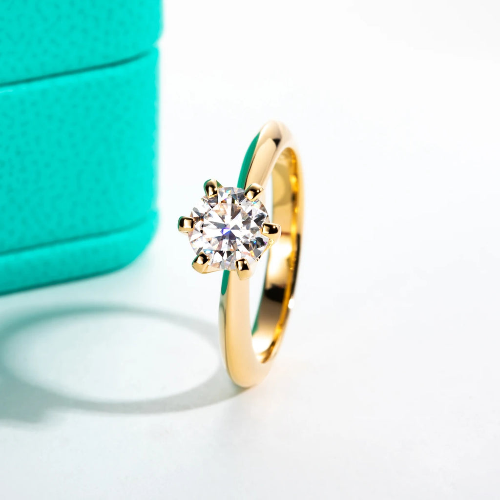 1‑5CT D Color VVS1 Moissanite Ring