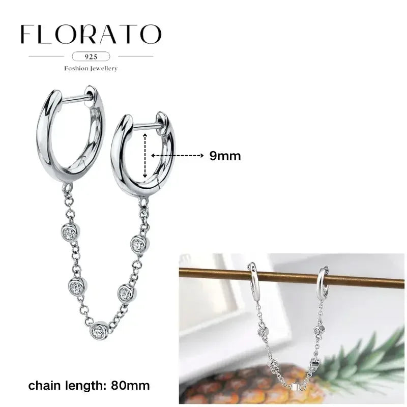Earrings Chain Tassel Pendant Zircon