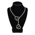 Heart O-ring Slip Chain For Women Y-Necklace