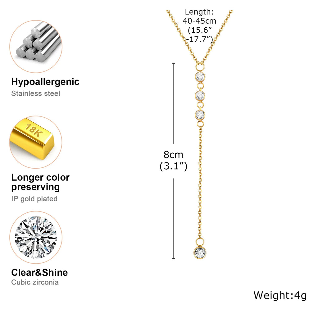 18k Gold Plated Y Lariat