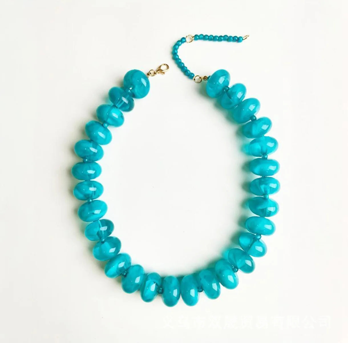 Bohemian Fashion Casual Dopamine Resin Bead Necklace Charms Chunky