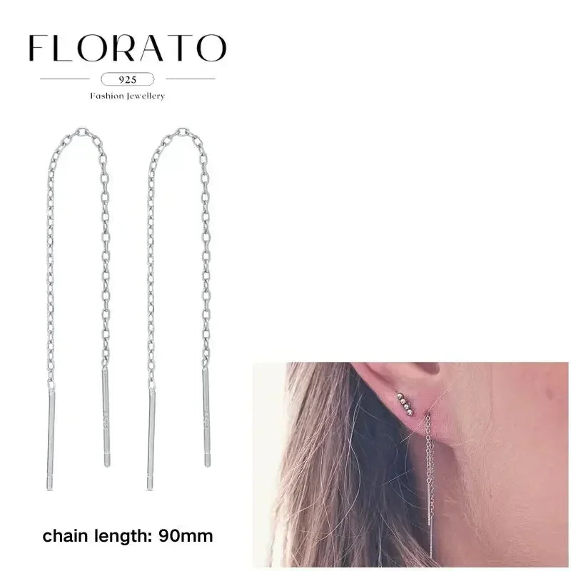 Earrings Chain Tassel Pendant Zircon